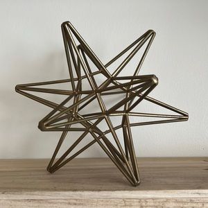 3D Gold Star Decoration